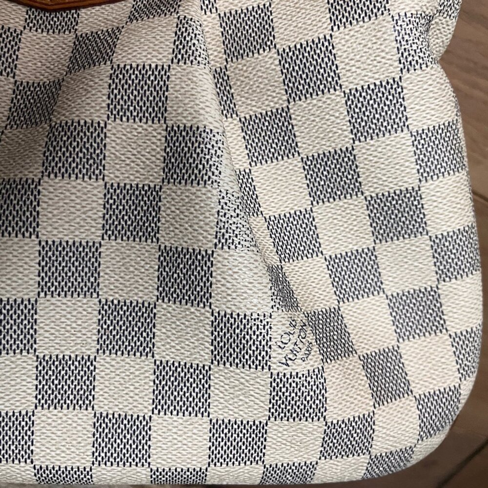 Louis Vuitton Damier Azur Crossbody Bag in White and Brown - Picture 2 of 16
